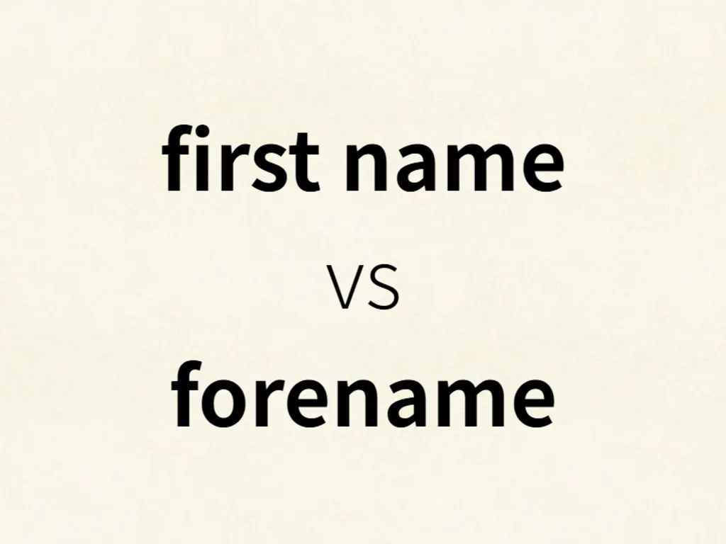 first name vs forename